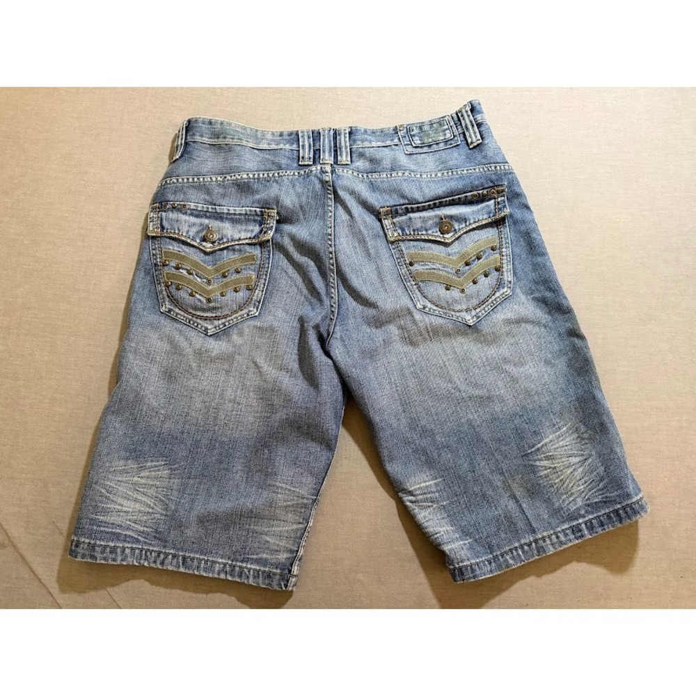 Vintage Pepe Jeans Shorts Mens‎ 40 Blue Denim Pocketed Belted Button Men.